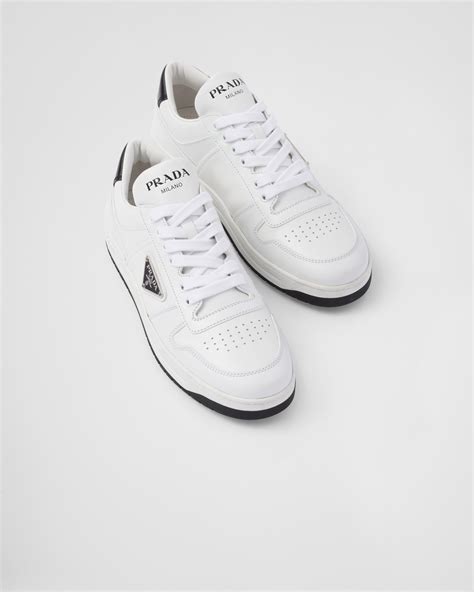 prada downtown perforated leather sneakers|prada shoes sneakers women's.